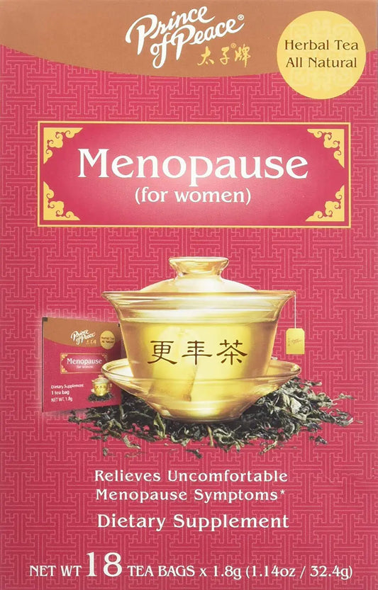 Prince of Peace Menopause Tea 18 Tea Bags – Herbal Tea for Menopause – Menopause Relief – Hormone Balance for Women – Prince of Peace – Relief for Hot Flashes